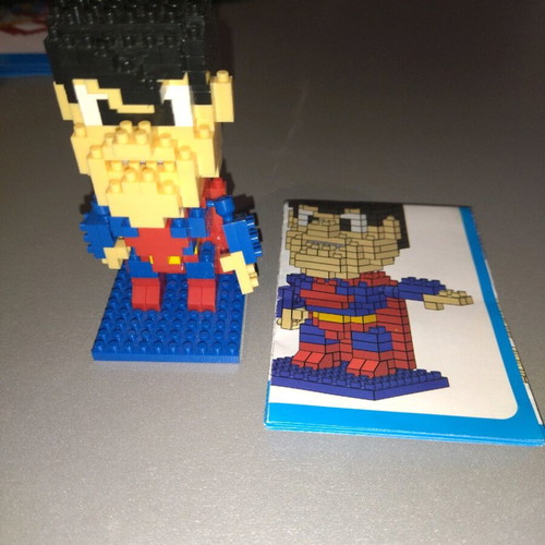 Superman figure from building blocks like new with instructions