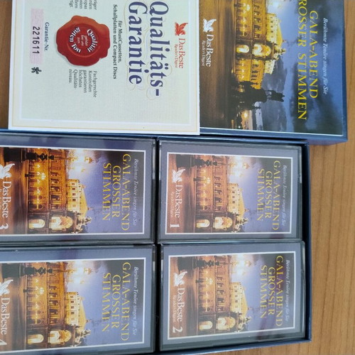 Hardcover music cassette collection 4 tapes new