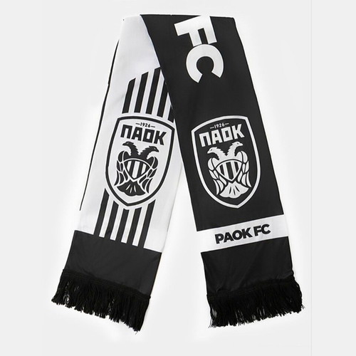 PAOK satin double-sided scarf black and white official product new