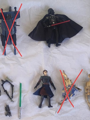 Συλλεκτικές φιγούρες Star Wars μεταχειρισμένες, σετ 7 κομματιών