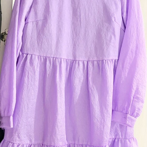 Taffeta dress like new purple with long sleeves by Pieces