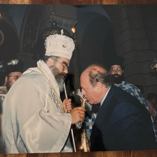 Photograph of Metropolitan Chrysostomos and Arsenis like new 25x20