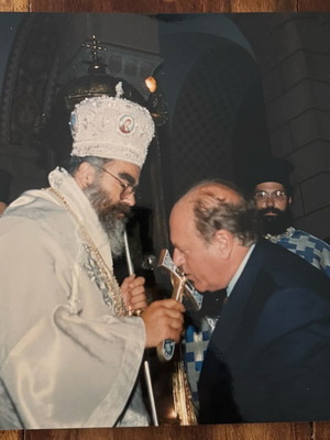 Photograph of Metropolitan Chrysostomos and Arsenis like new 25x20