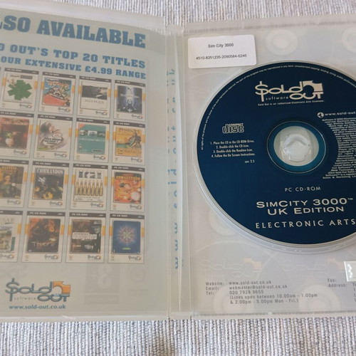 Sim City 3000 UK Edition PC CD Rom like new