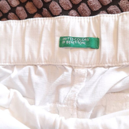 Benetton maternity trousers white like new, size S, cotton