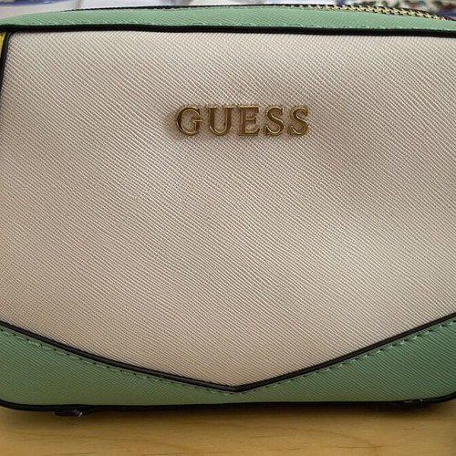 Guess crossbody bag in white and green