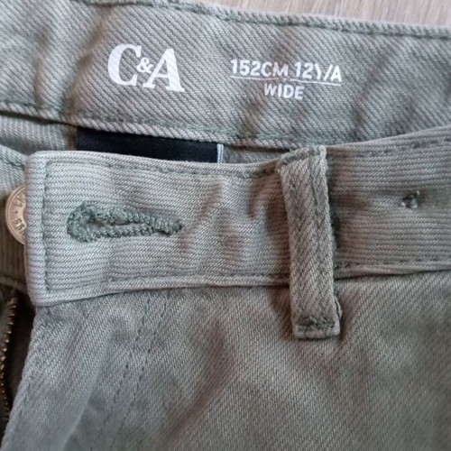 Pants size 152 cm for girls, like new, khaki color