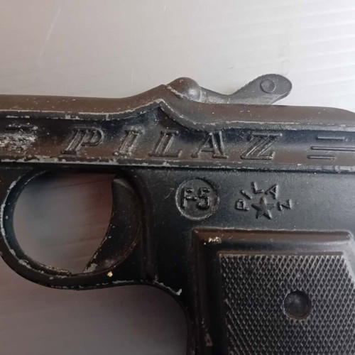 Vintage metal toy gun Pilaz used from 1970s Greece