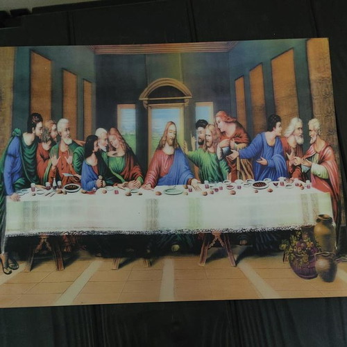 3D Last Supper Art Piece with Motion Effect 39x29cm like new