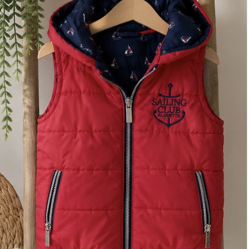 Alouette Reversible Vest Like New For 2-Year-Olds Red And Blue