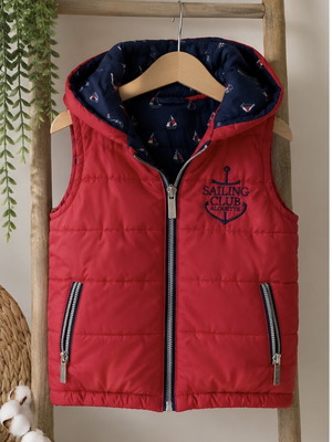 Alouette Reversible Vest Like New For 2-Year-Olds Red And Blue