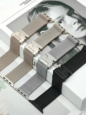 Metal Titanium Milanese Strap for Apple Watch new