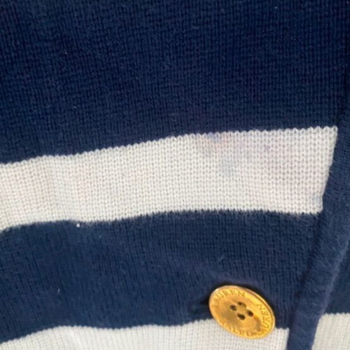 Ralph Lauren knit blazer navy and white