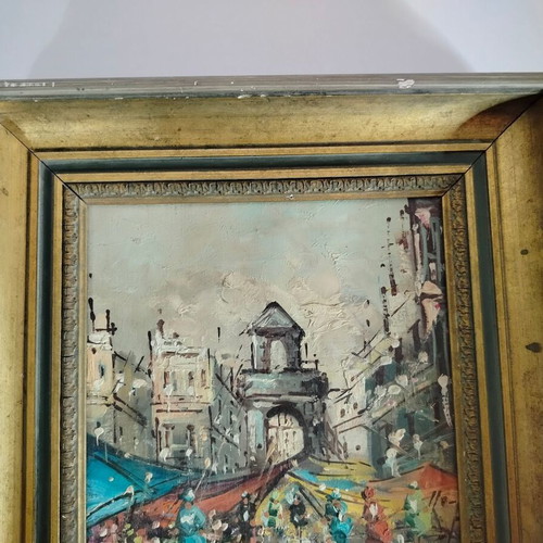 Oil painting with signature, framed