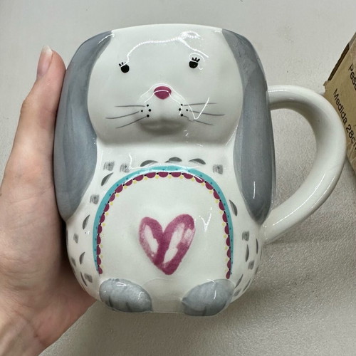Natural Life ceramic Easter mug new, large bunny