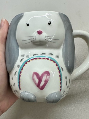 Natural Life ceramic Easter mug new, large bunny
