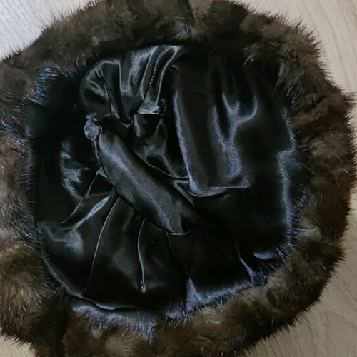 Fur hat women's vizon like new brown