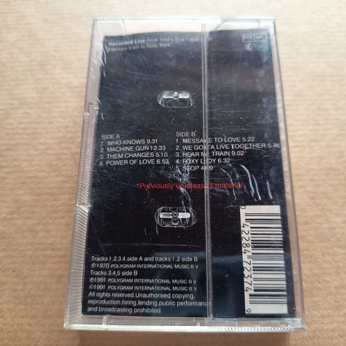 Jimi Hendrix Band of Gypsys cassette tape used, rock