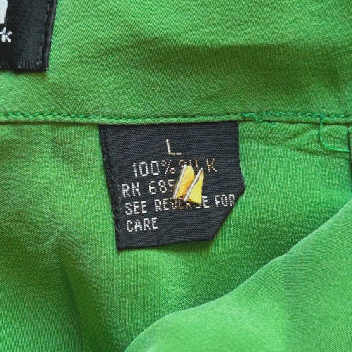 DKNY silk wrap skirt like new, green, size L