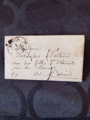 French letter from 1831 used with family and social content