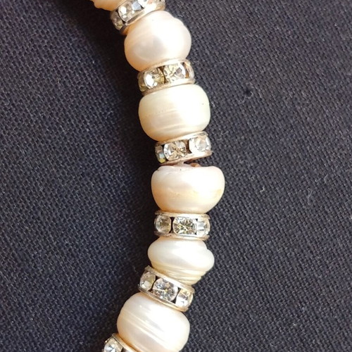 Natural Pearl Necklace with Gold Plating 45 cm used