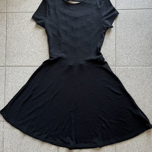 Black midi dress with open back used, slightly shiny, Tally Weijl