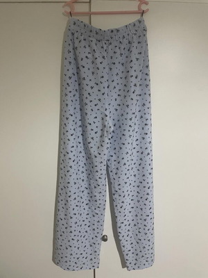 Women's set pants and blouse like new, blue with black flowers, H&M, size S