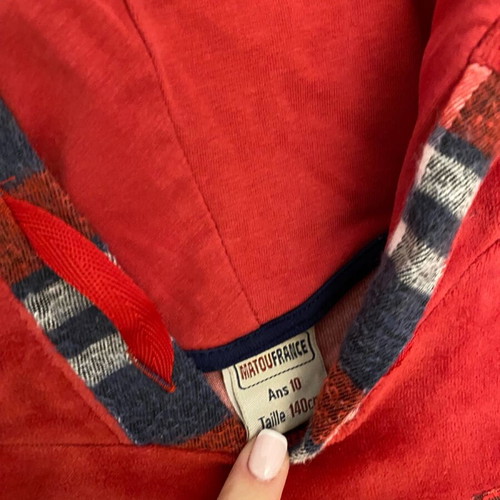 Matoufrance warm children's blouse like new, red, size 140 cm
