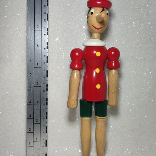 Wooden Pinocchio figure