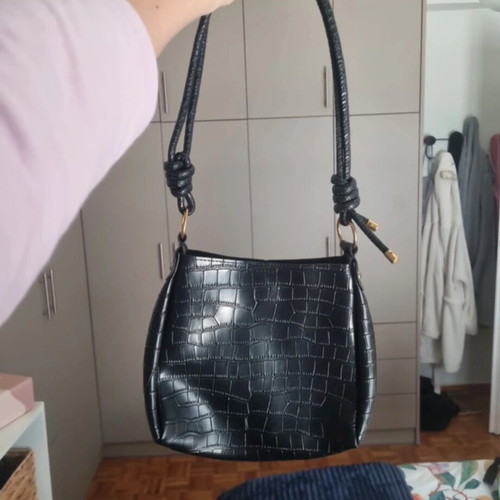 Set shoulder bag and wallet like new, black