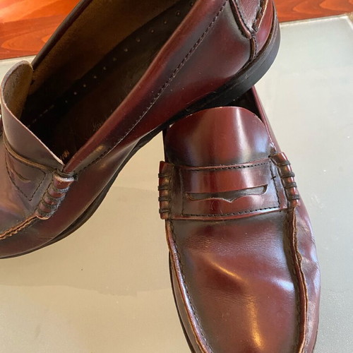 Texter men's leather moccasins like new, brown and red, size 41
