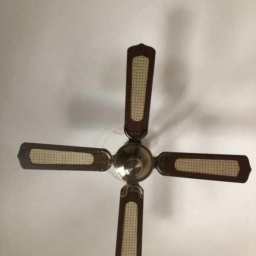 Vintage ceiling fan like new, 105 cm diameter