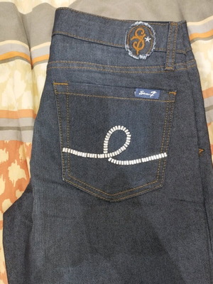 Seven jeans with Swarovski crystals like new, size 27