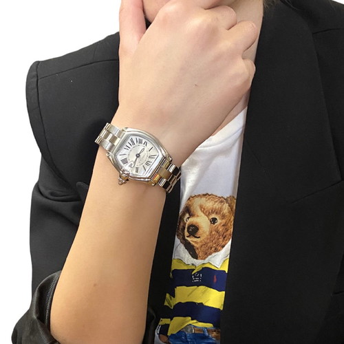 Cartier Roadster γυναικείο ρολόι μεταχειρισμένο quartz από ατσάλι