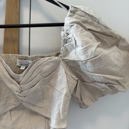 &Other Stories Linen Crop Top Beige M-L EU40 New
