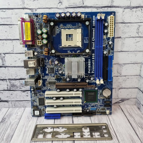 Asrock P4i65GV motherboard with P4 2.8 CPU and 2 GB DDR1 RAM like new