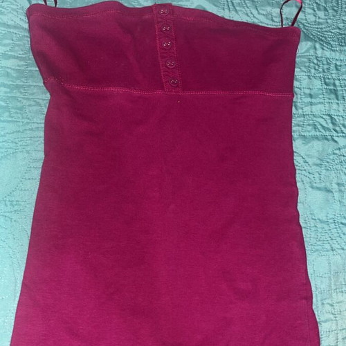 Bershka strapless top size S, like new, purple with buttons