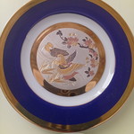 Set of 2 The Art of Chokin Japanese collectible plates 24K gold signed