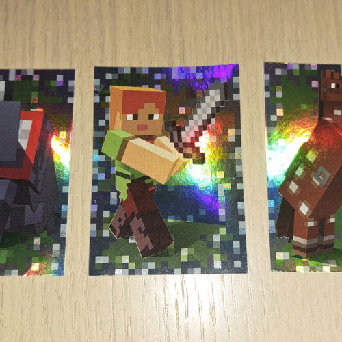Minecraft Panini stickers glossy, like new, set of 3