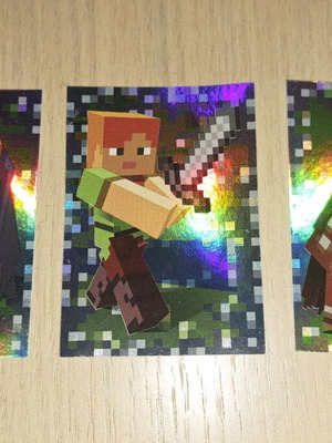 Minecraft Panini stickers glossy, like new, set of 3