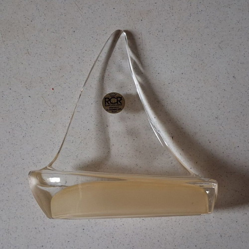 Crystal sailboat RCR like new, Made in Italy