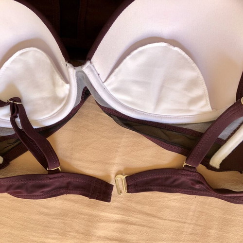 Sogno d’Oro purple bikini with black mesh, size 48