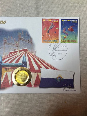 FDC San Marino 2001 Europa with 1€ coin like new