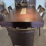 Dining set with table and six chairs