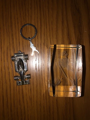 Johnnie Walker crystal keychain and car decorations like new