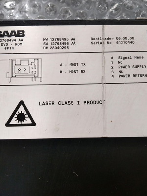 Saab 9-3 GPS module used, 12768494