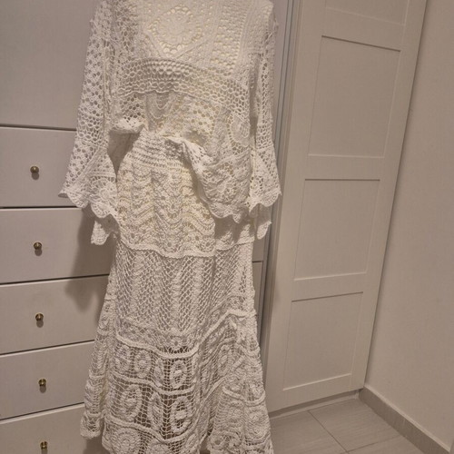 Crochet set new, one size, soft white cotton