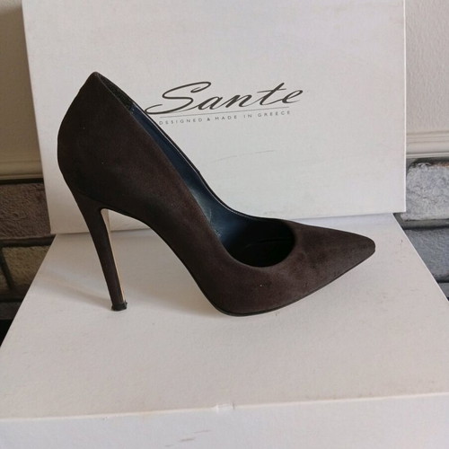 Sante leather pumps like new, 10 cm heel, size 36, gray