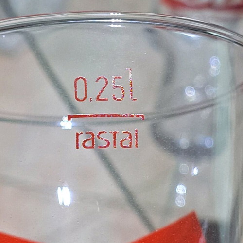 Bud beer glasses new, set of 4 glass 0.25L