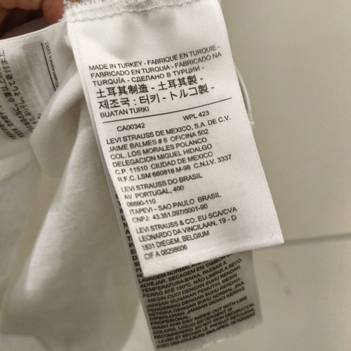 Levi's The Perfect Tee white sportswear t-shirt size S
